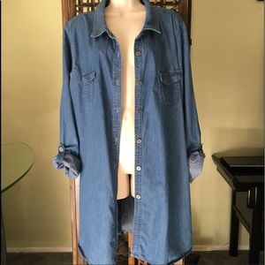 denim duster plus size